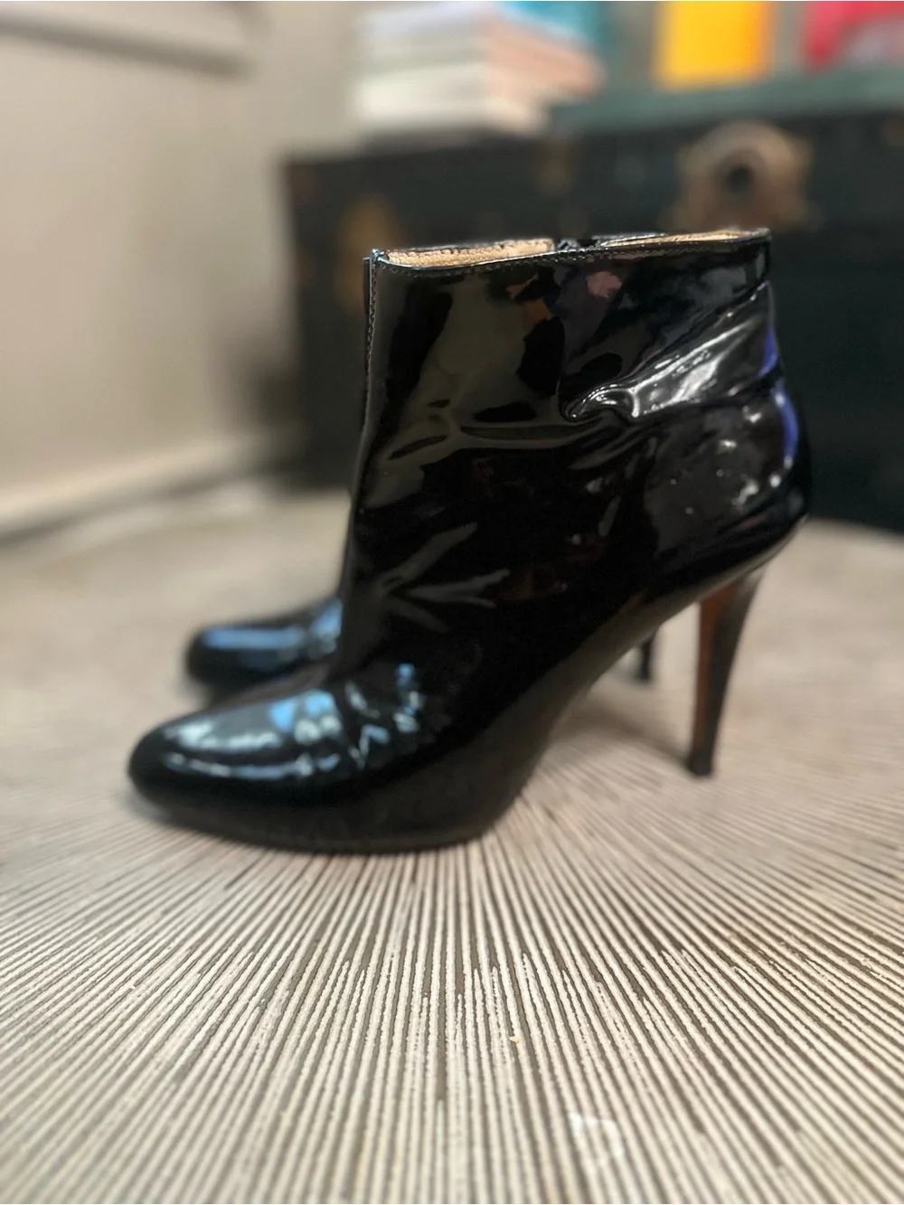 Vintage Isabel Toledo for Anne Klein patent leather booties